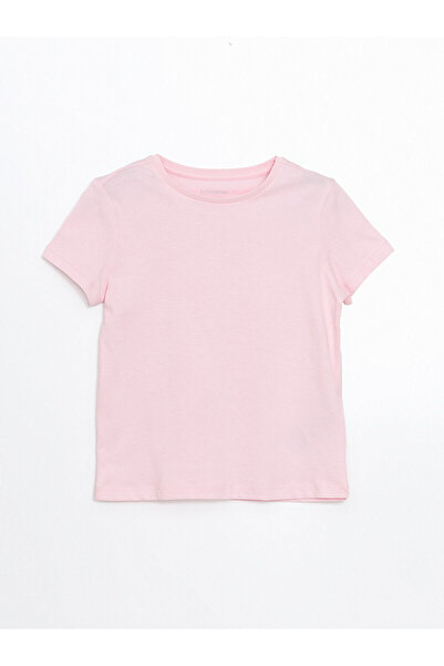 LC Waikiki Μπλουζάκι για κορίτσια LCW Kids Crew Neck Απλό χτενισμένο βαμβακερό