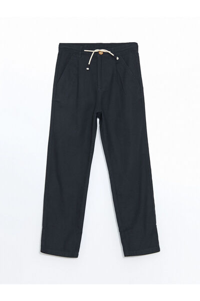 LC Waikiki Pantaloni pentru băiat din amestec de in cu talie elastică