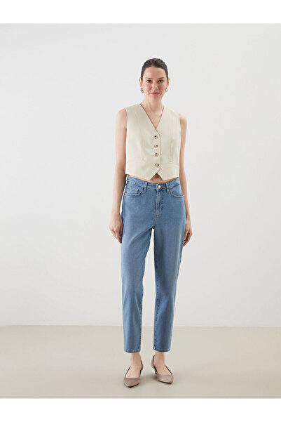 LC Waikiki بنطلون جينز نسائي من Mom Fit