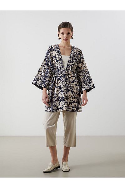 LC Waikiki Kimono de damă supradimensionat cu guler șal