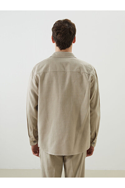 LC Waikiki İzr Yeni Sezon Regular Fit Uzun Kollu Armürlü Erkek Gömlek