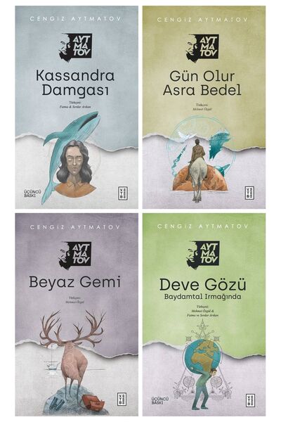 Ketebe Yayınları Kassandra Damgası -Gün Olur Asra Bedel-Beyaz Gemi - Deve Gözü 4 Roman Cengiz Aytmatov