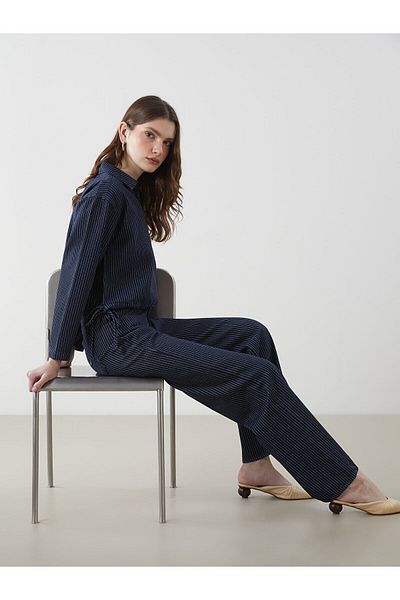 LC Waikiki Pantaloni de jeans pentru femei LCWK cu dungi Baggy Fit