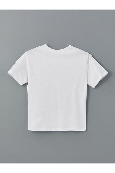 LC Waikiki Tricou pentru băiat din bumbac pieptănat cu decolteu