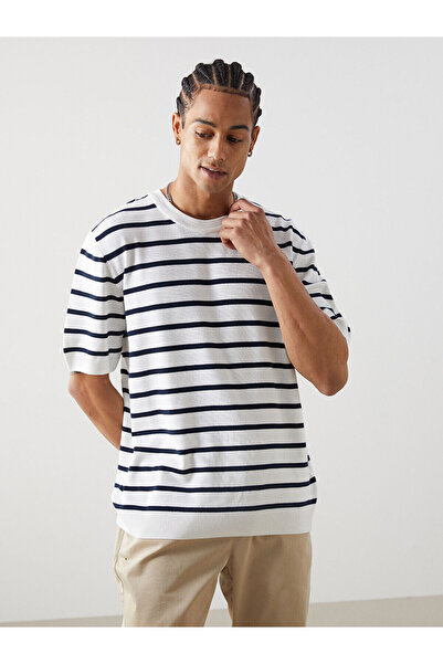 LC Waikiki Özmarka Pulover tricotat pentru bărbați, cu mânecă scurtă, cu gule...