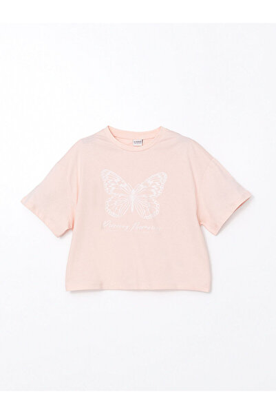 LC Waikiki LCW Kids Crew Neck για κορίτσια Crop T-shirt