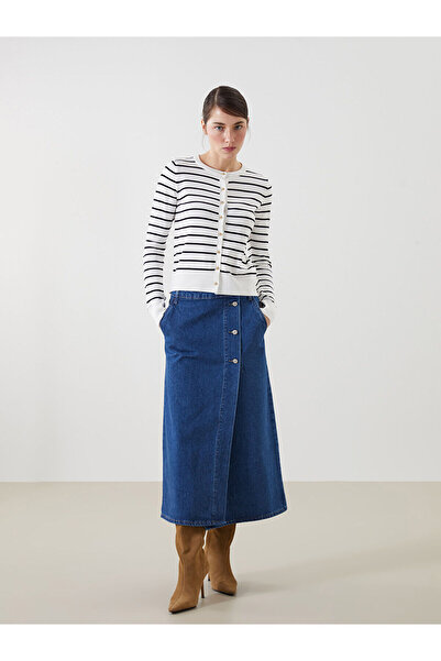 LC Waikiki تنورة جينز نسائية من Peak New Season ذات مقاس قياسي