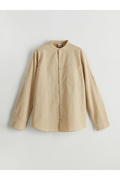 LC Waikiki Hakim Yaka Keten Karışımlı Erkek Çocuk Gömlek