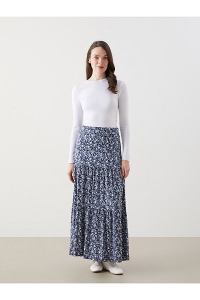 LC Waikiki Fustă de damă cu model cu talie elastică