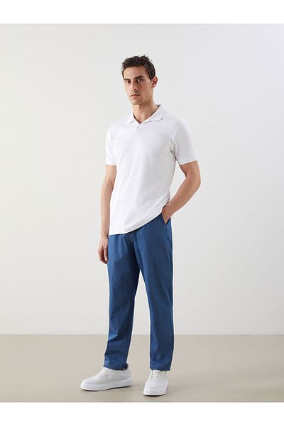 LC Waikiki Ανδρικό μπλουζάκι Polo Neck Plain Interlock