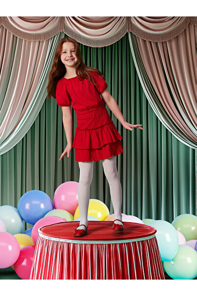 LC Waikiki LCW Kinder Mädchen Rock mit Rüschen und elastischem Bund