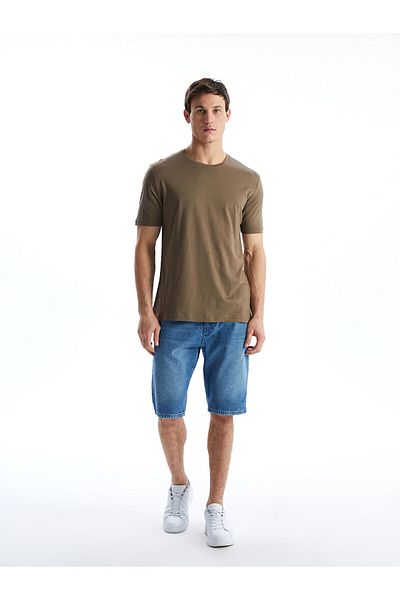 LC Waikiki Ανδρικό T-Shirt από βαμβακερό χτενισμένο λαιμό