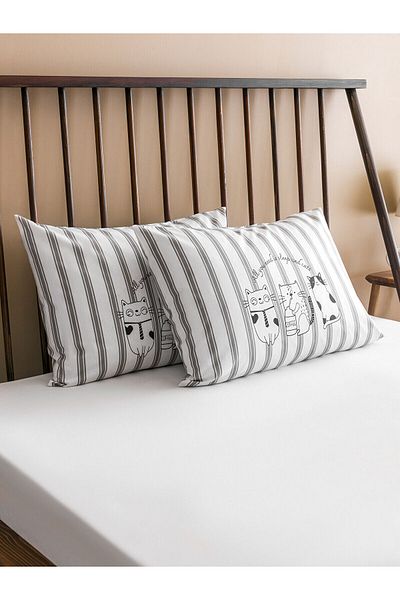 LC Waikiki Cat Printed Pillow Case 2 Pack 50X70 cm