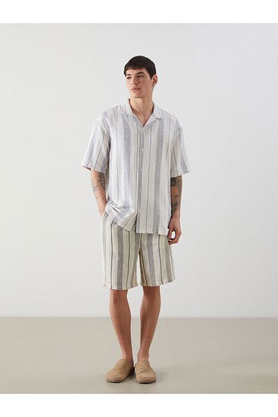 LC Waikiki Comfortable Fit Short Sleeve Striped Men's Shirt