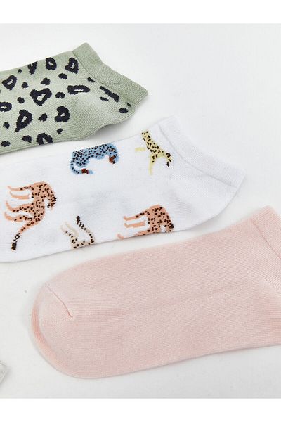 LC Waikiki Patterned Women's Booties Socks 5-Pack