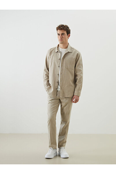 LC Waikiki İzr Yeni Sezon Regular Fit Uzun Kollu Armürlü Erkek Gömlek