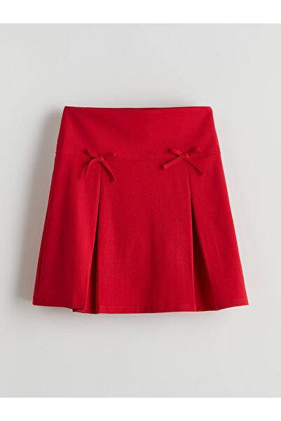 LC Waikiki LCW Kids Mädchenrock mit roter Schleife und detailliertem Detail