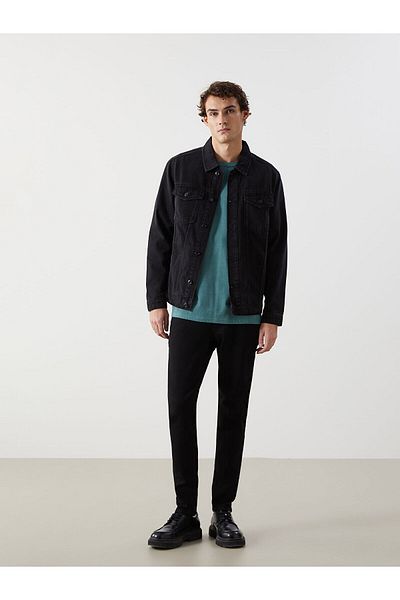 LC Waikiki Jachetă de jeans pentru bărbați cu ajustare standard