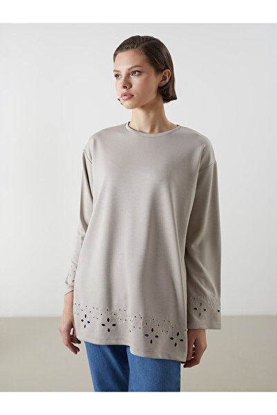 LC Waikiki Tunica de damă cu broderie clasică cu gât de bicicletă LCWAIKIKI (S5)