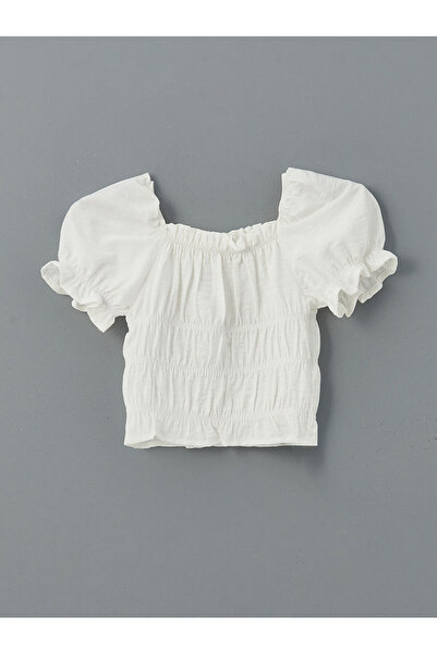 LC Waikiki Özmarka Нова колекция Къса блуза с квадратна яка за момичета