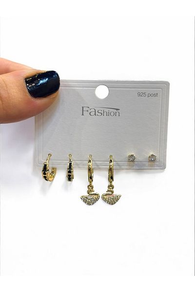 Takayrum Steel 6-Piece Multiple Earrings