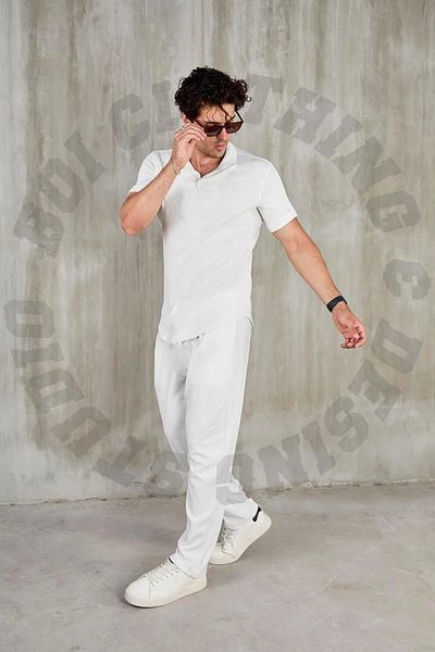 Boi Unisex Summer Wrap Suit - Black and White Breathable Comfortable Casual