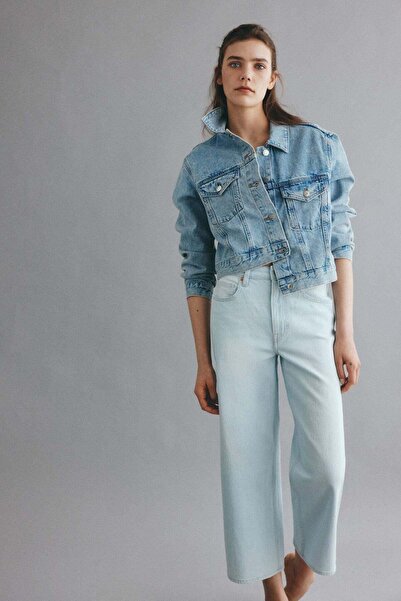 H&M Wide High Cropped Jeans