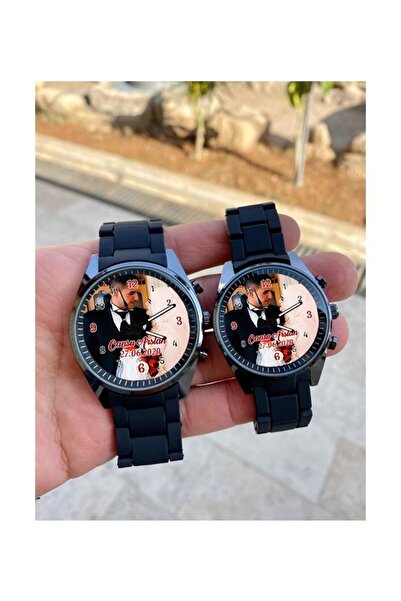 Bika Time Kadın Erkek Kol Saati 2 adet Kişiye Özel Resimli Kol Saati Çift Saa...