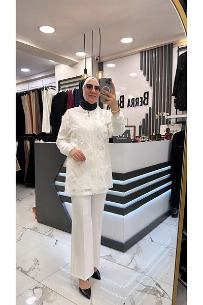 gaze Design Jacket Inner Lace Detail Double Set