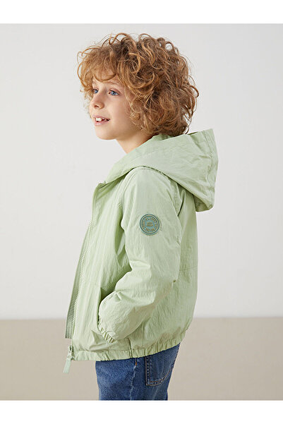 LC Waikiki Pelernă de ploaie pentru băiat cu glugă verde LCW Kids