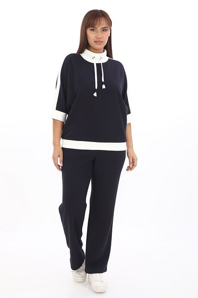 EXİTLİNE Women's Navy Blue Tracksuit Set