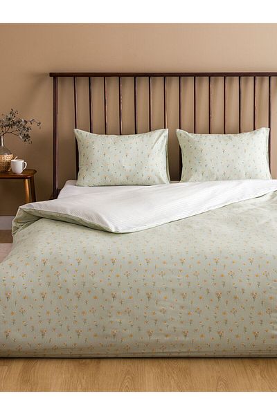 LC Waikiki Lcwk Floral Pattern Double Duvet Cover Set