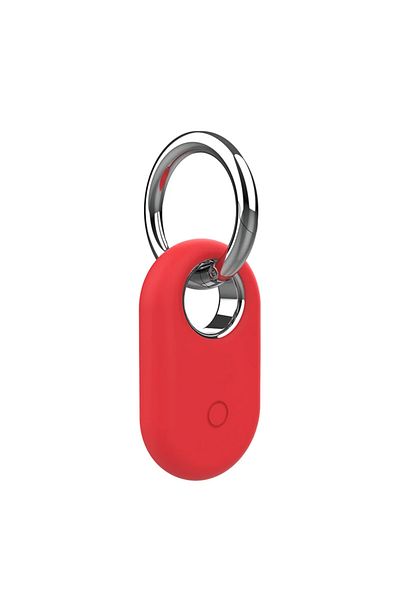 APWIKOGER 1PC Red For Samsung Galaxy SmartTag 2 Locator Tracker Case Keychain Anti-Scratch Protective Skin Cov