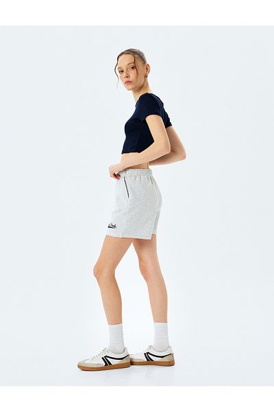 Koton New Season Waist Lace-Up Printed Mini Shorts
