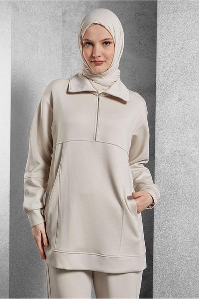 Alvina Zipped Collar Tracksuit Tunic 45264