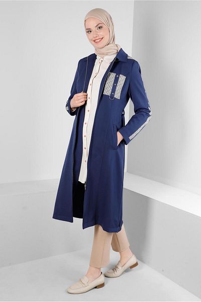 Alvina HOODED EYELET DETAILED TRENCH COAT 10710