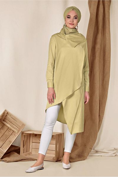 Alvina Asymmetrical Cut Cotton Tunic 4095