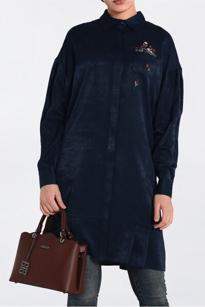 Alvina ÖNÜ NAKIŞ DETAYLI ETEK UCU FIRFIRLI TUNİK 4721