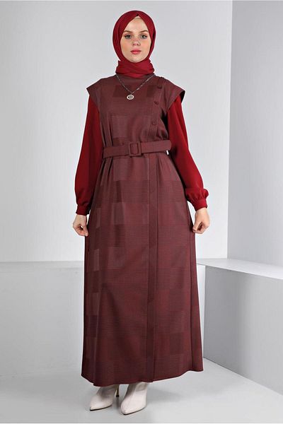 Alvina Φόρεμα με καρό σχέδιο με κουμπιά 43436