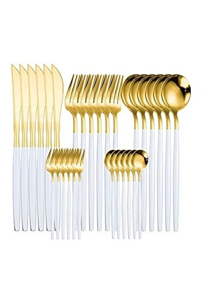 Generic 30-Piece Knife Fork Spoon Full Set Multicolour