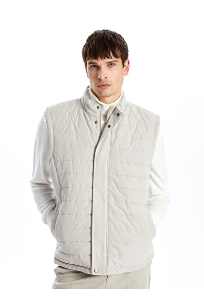 LC Waikiki Özmarka New Season Standard Fit Mock Neck Suede Men's Vest