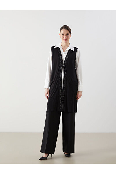 LC Waikiki Peak New Season V-Neck Stoned Women's Vest