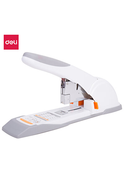 Deli دباسة E0487 شديدة التحمل - 80 ورقة، لون أبيض