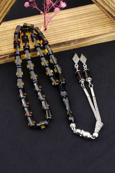 Midyat Gümüş Dünyası Powder Amber Prayer Beads
