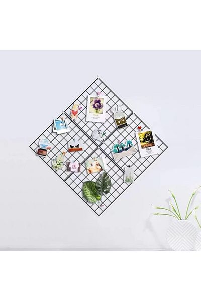 fulina 4 Pack Metal Grid Wall Board, Pictures Display Board,Photo Wall, DIY Home & Office Wall Decor,30*30