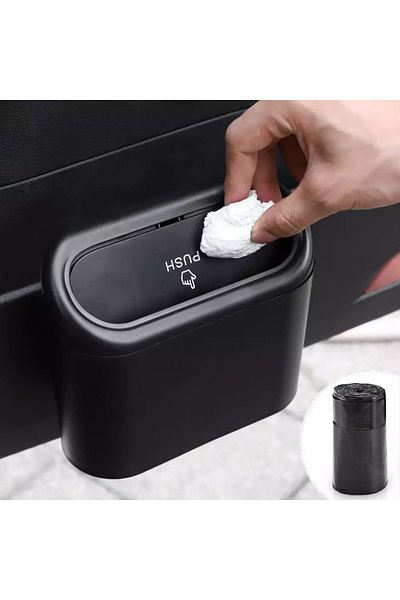 COOYA Portable Car Auto Trash Can, With Lid, 1 Pieces Garbage Bags, Leakproof, Bin For Vehicle, Home