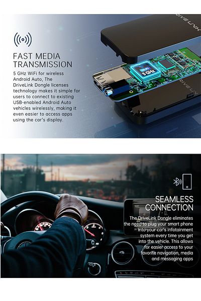 Generic Carplay Wireless Adapter for Android Phones suit for 2016 To 2022 Automobiles