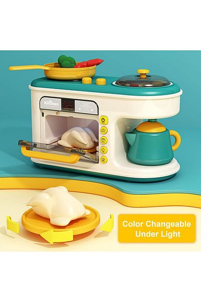 COOYA Kitchen Playset, Electronic Induction Cookto, with Music and Light, Color Changing