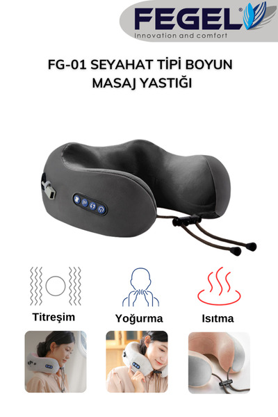 Fegel FG-01 Seyahat Tipi Masajlı Boyun Yastığı
