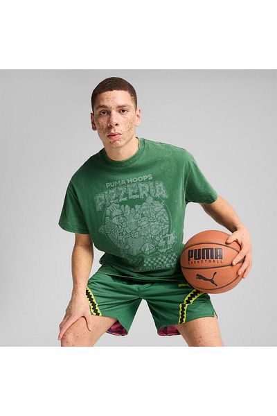 Puma X Tmnt Men's Green Basketball T-Shirt